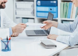 a doctor discussing treatments with a patient