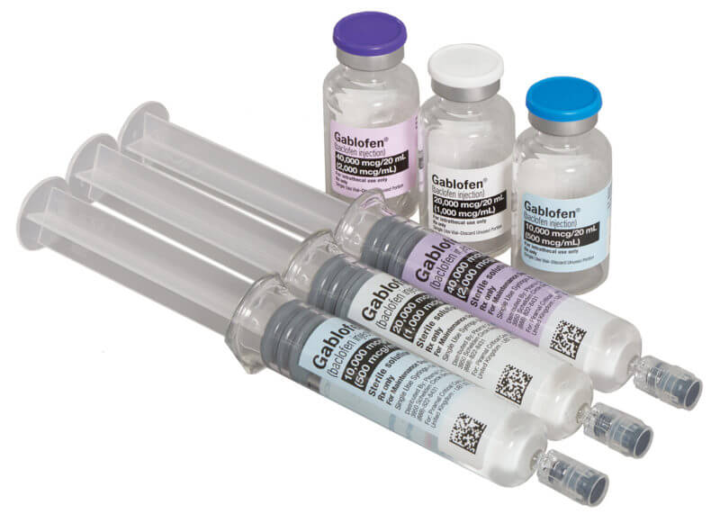 Gablofen syringe and vials