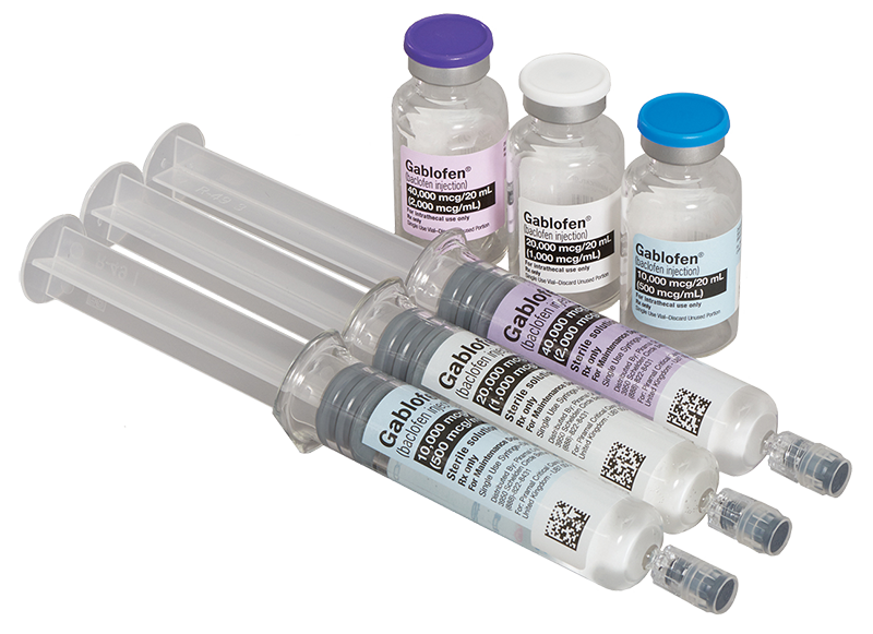 baclofen dosage in a Gablofen syringe